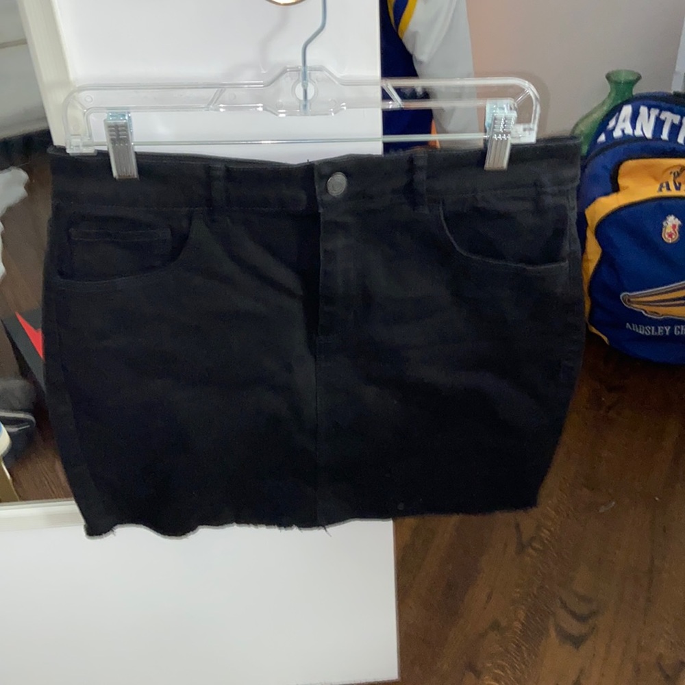 black denim skirt